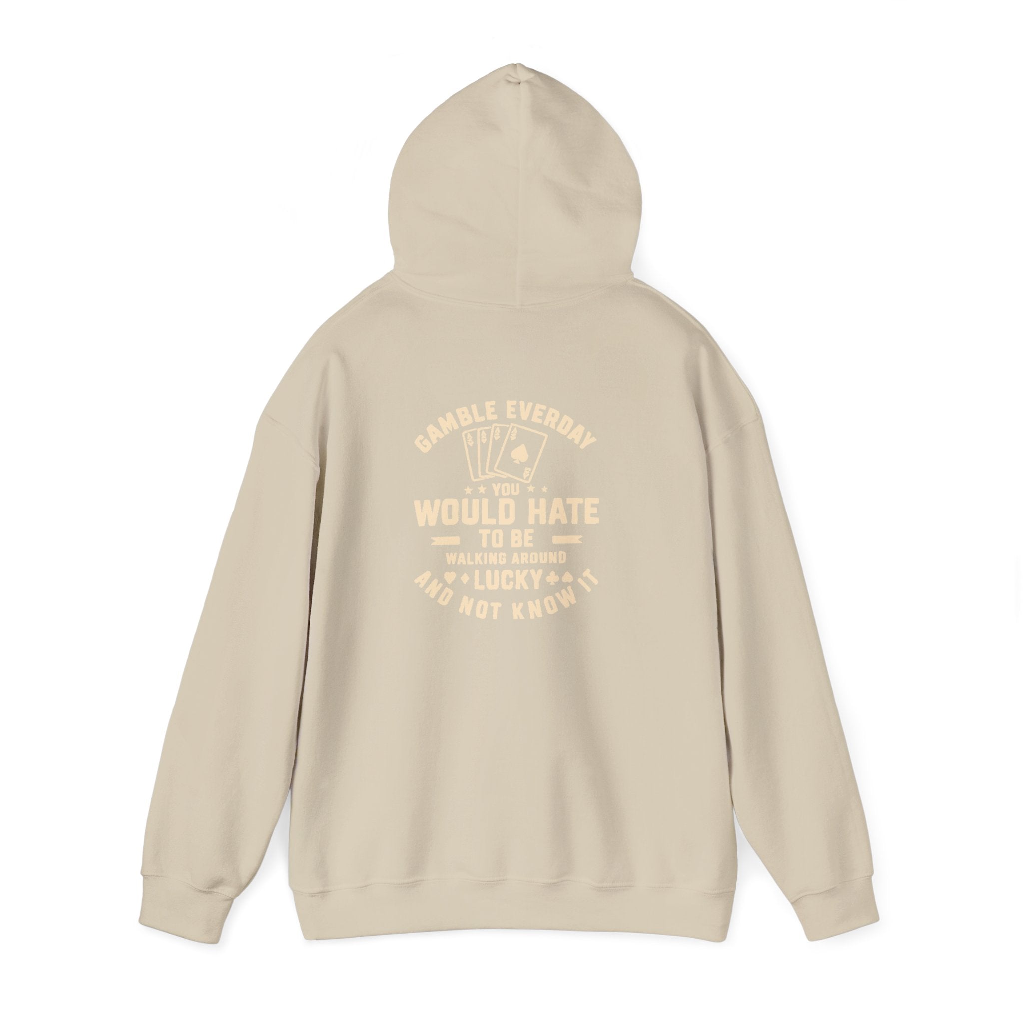Shark & Cards Hoodie — Pro-Fish Designs “Gamble Everyday” Graphic Hooded Sweatshirt