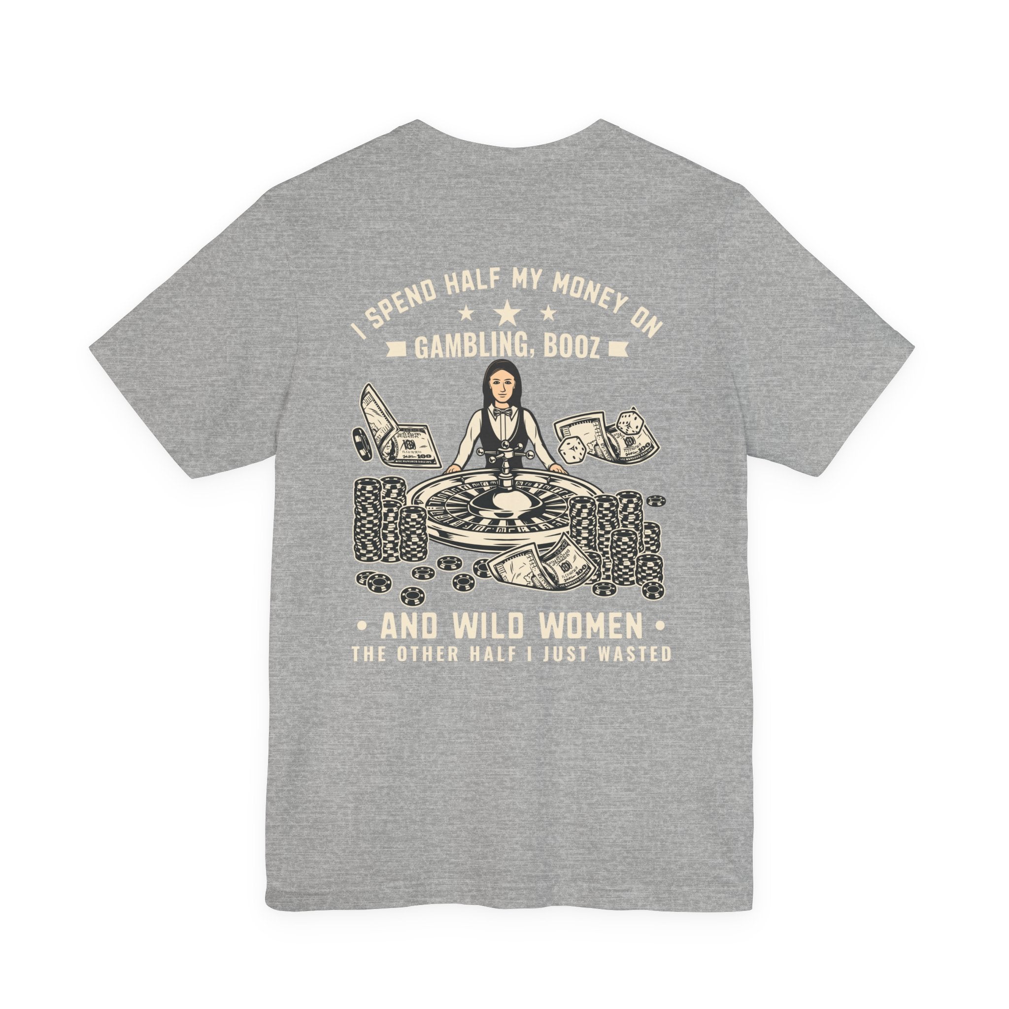 'gambling, booze & wild women' Graphic Poker Shirt