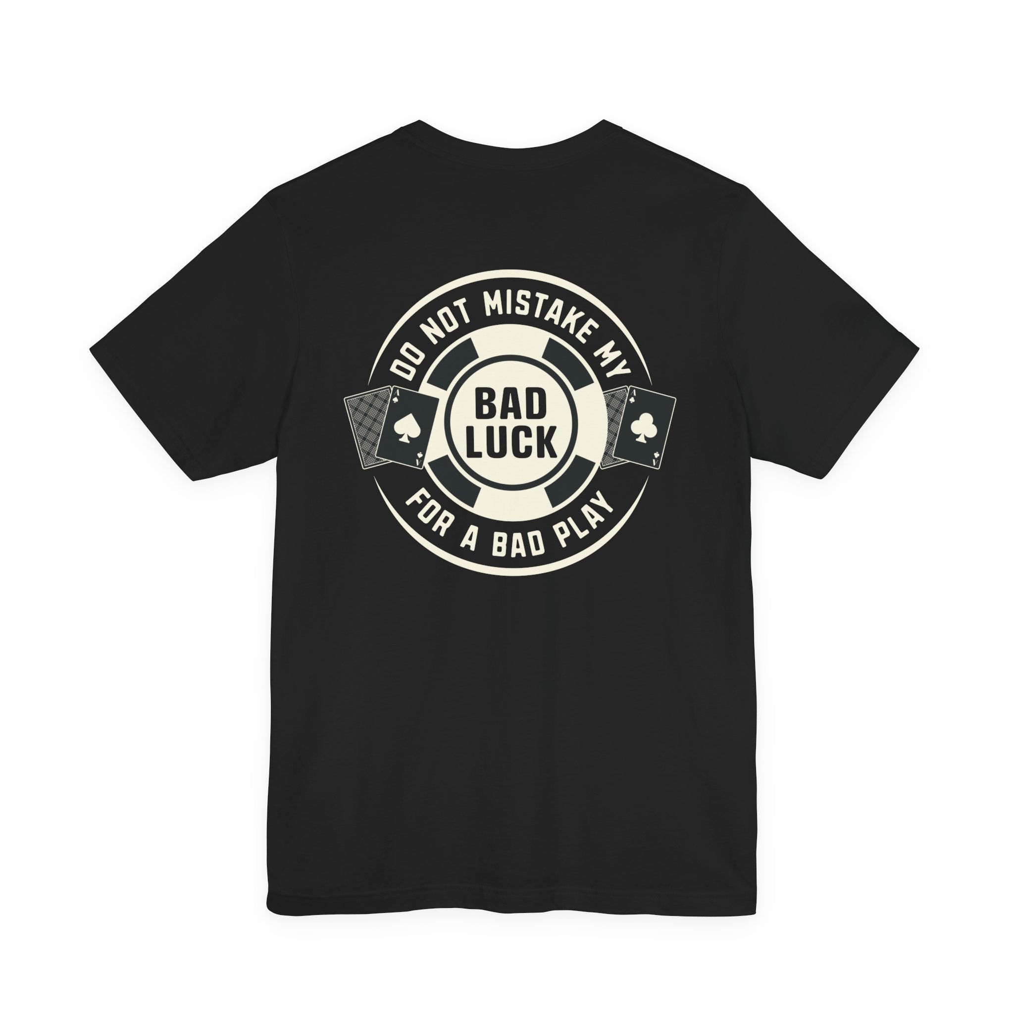 "bad luck' Graphic Poker Shirt
