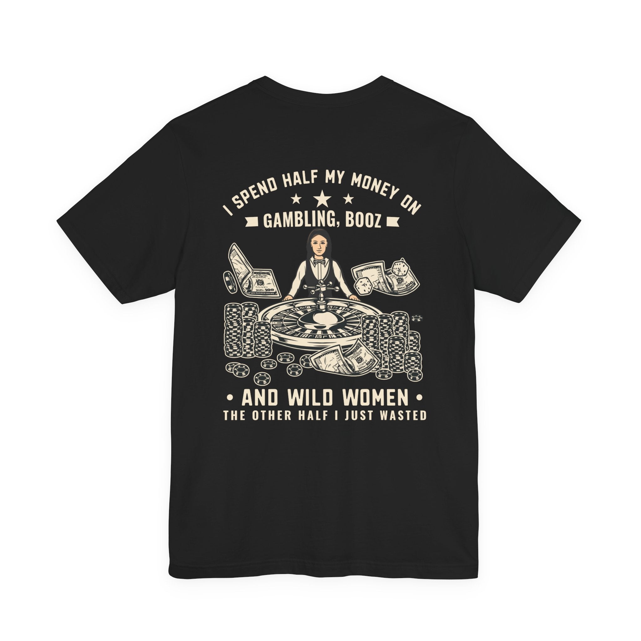 'gambling, booze & wild women' Graphic Poker Shirt