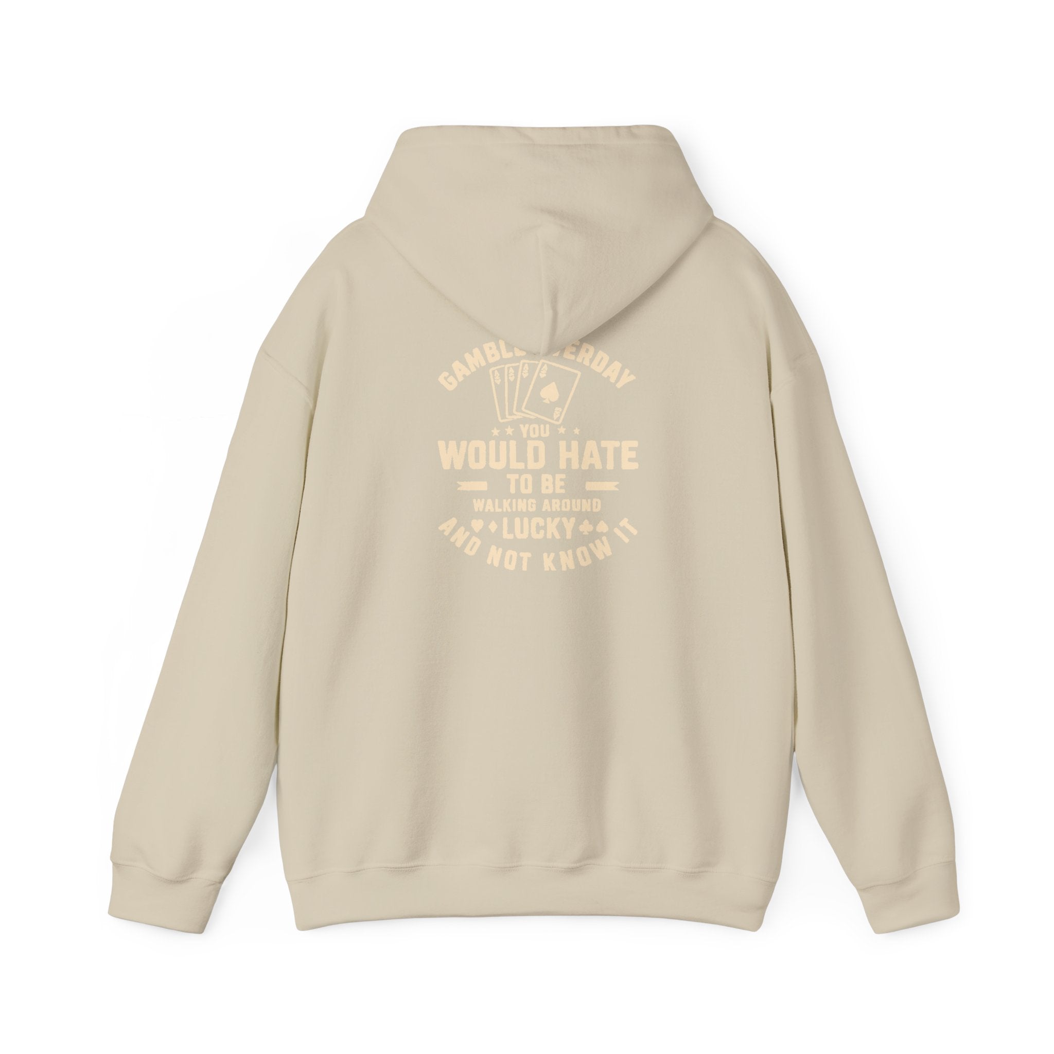 Shark & Cards Hoodie — Pro-Fish Designs “Gamble Everyday” Graphic Hooded Sweatshirt