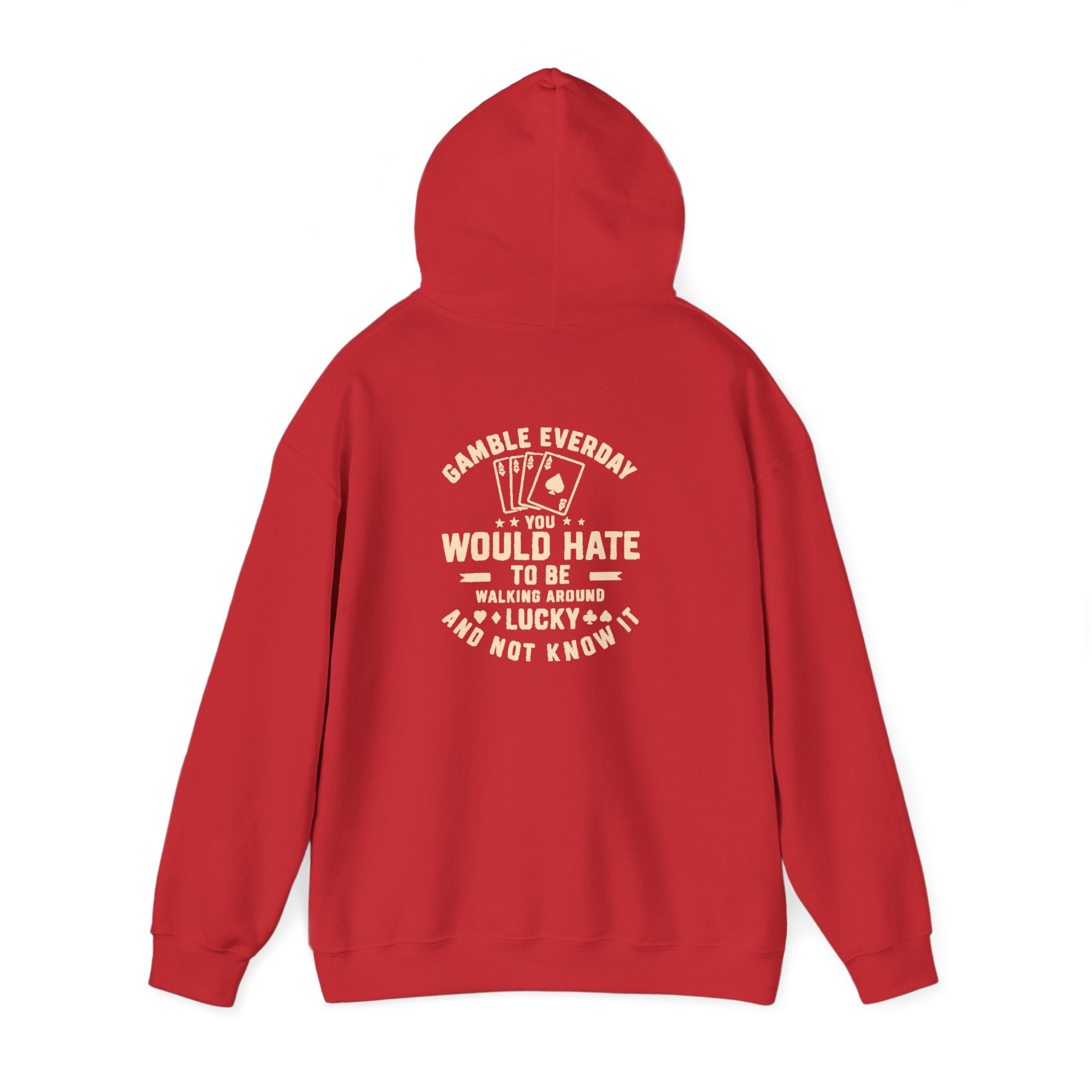 Shark & Cards Hoodie — Pro-Fish Designs “Gamble Everyday” Graphic Hooded Sweatshirt